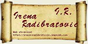 Irena Radibratović vizit kartica